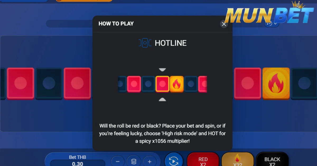 กฎกติกาการเล่น Hotline ที่ศูนย์เกม Munbet